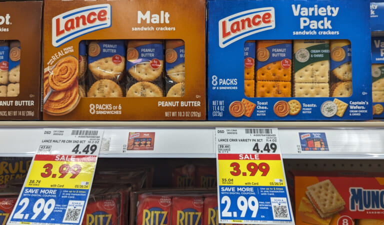 Lance Sandwich Crackers Are Just $2.99 At Kroger (Regular Price $4.49)