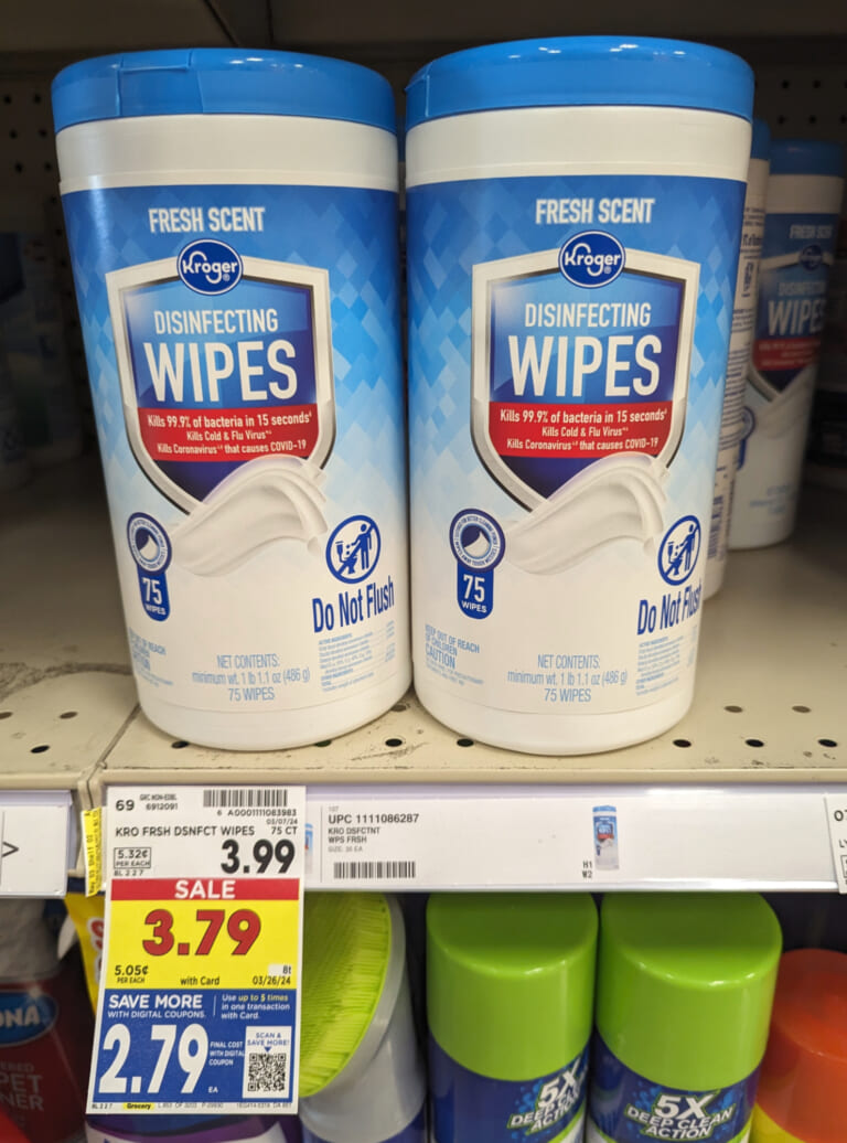 Kroger Disinfecting Wipes Just $2.79 At Kroger