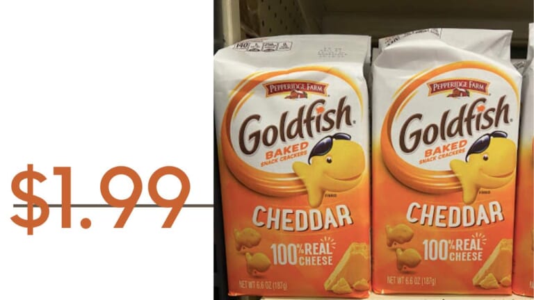 $1.99 Goldfish Crackers at Kroger Using Just Your Phone