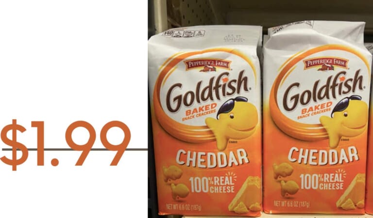 $1.99 Goldfish Crackers at Kroger Using Just Your Phone