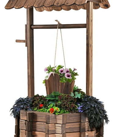 Costway Wooden Wishing Well for $80 + free shipping