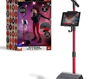 FAO Schwarz Microphone w/ Stand & Tablet Holder for $10 + free shipping
