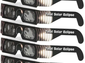 Solar Eclipse Glasses 5-Pack for $8 + free shipping