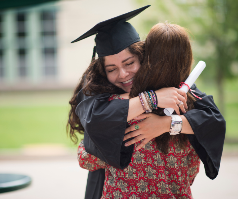 Woman graduating