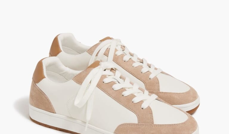 J.Crew Factory Men's Court Sneakers for $27 + free shipping w/ $99