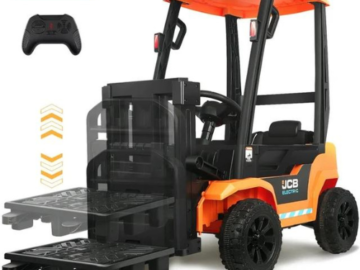 Introduce your little construction enthusiast to the world of big machines with Licensed JCB 12V Powered Ride on Car to Forklift for just $239.99 Shipped Free (Reg. $459.99)