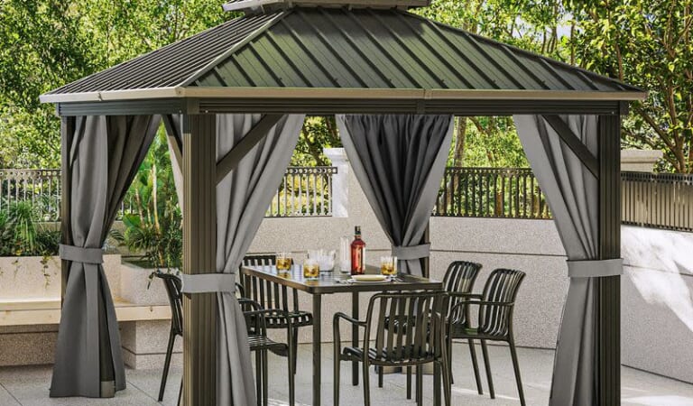 Yitahome 10×10-Foot Double Metal Roof Hardtop Gazebo for $870 + free shipping