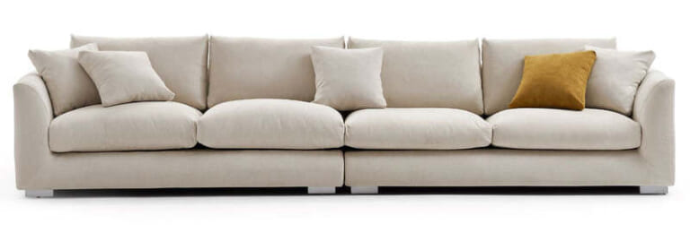 Mario Capasa 6-Seater Feathers Sofa for $1,600 + 3 free pillows + free shipping