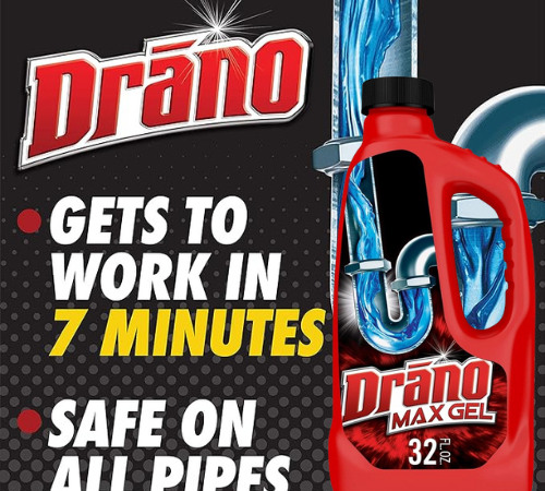 Drano Max Gel 32oz Drain Clog Remover and Cleaner as low as $2.79 After Coupon (Reg. $5) + Free Shipping