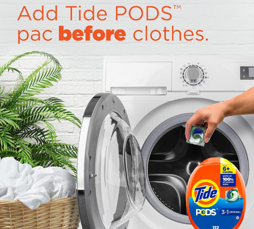 Tide 112-Count Original Laundry Detergent Soap Pods as low as $19.15 After Coupon (Reg. $27) + Free Shipping – 17¢/Pod + $5 Promo Credit