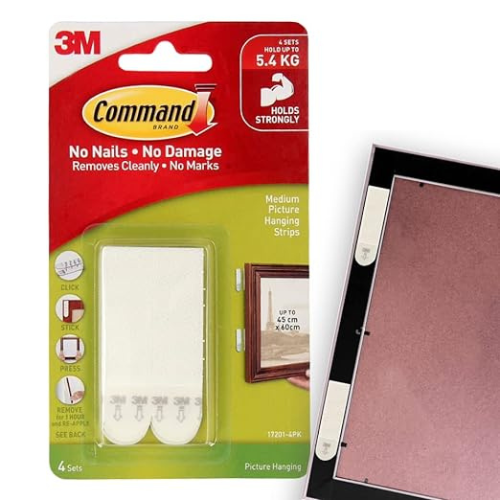 Command Picture Hanging Strips, 4 Pairs $2.91 (Reg. $5.93) – $0.73/ Pair, Holds 12lbs total