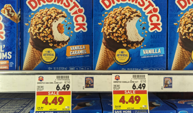 Pick Up Nestle Drumstick Cones 4-Count Boxes For Just $3.49 At Kroger