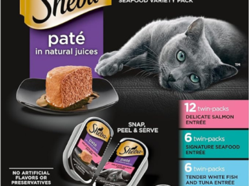 Sheba Perfect Portions 48 Servings Paté Adult Wet Cat Food Trays, Variety Pack as low as $18.19 After Coupon (Reg. $26) + Free Shipping – 38¢/Serving