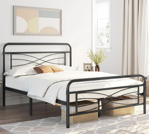 Enjoy a comfortable and stylish sleeping experience with Yaheetech Full Bed Frames Metal Platform for just $58.49 After Coupon (Reg. $82.99) + Free Shipping