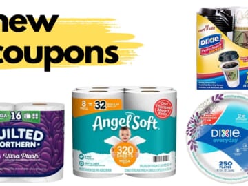 Get $7 in Paper Goods Coupons: Dixie, Angel Soft & Quilted Northern