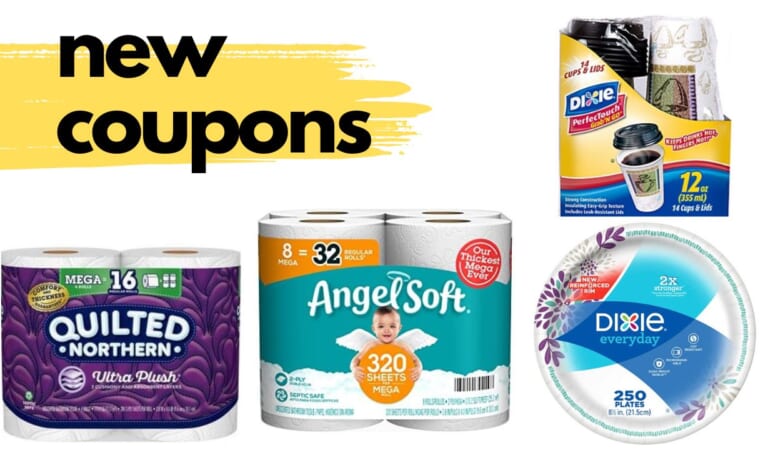 Get $7 in Paper Goods Coupons: Dixie, Angel Soft & Quilted Northern