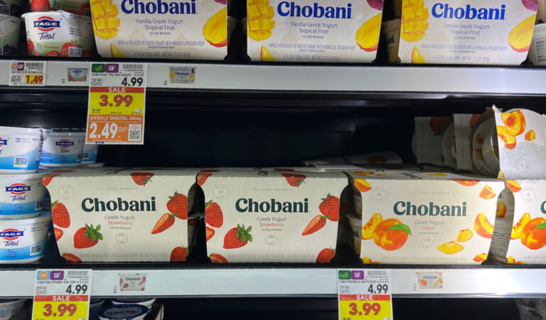 Chobani Greek Yogurt 4-Packs As Low As $2.49 At Kroger (62¢ Per Cup)
