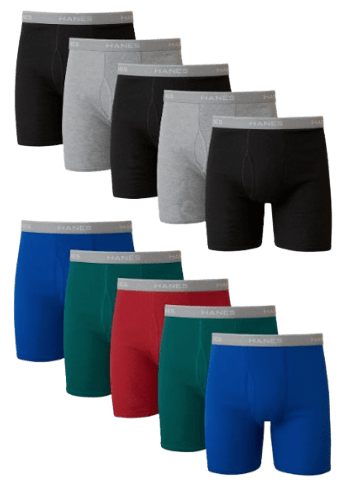 Hanes Men's Boxer Briefs 10-Pack for $30 + free shipping