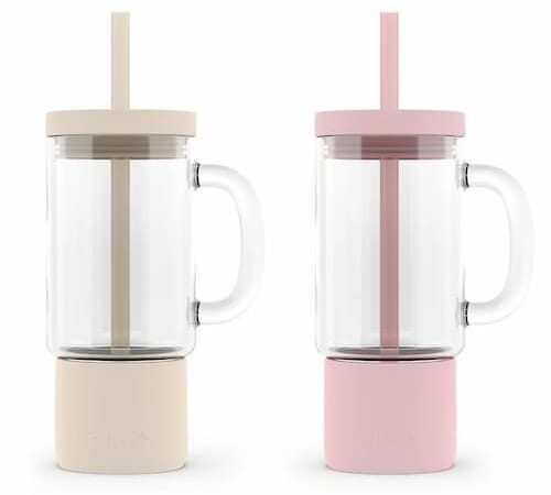 Ello Nova Glass Tumbler with Straw (2 Pack) only $7.92 (Reg. $17!)