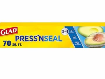 Glad Press’n Seal Stock Up Deal: 70 Sq Ft Roll only $2.77 shipped!