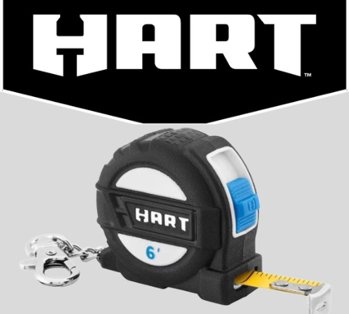 Hart 6′ Compact Wide-Blade Tape Measure Keychains, 3 Pack $3.95 (Reg. $10) – $1.32 Each