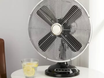 Better Homes & Gardens Retro 3-Speed Metal Tilted-Head Oscillation Table Fan only $15.19, plus more!