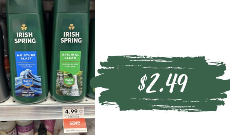 $2.49 Irish Spring Body Wash
