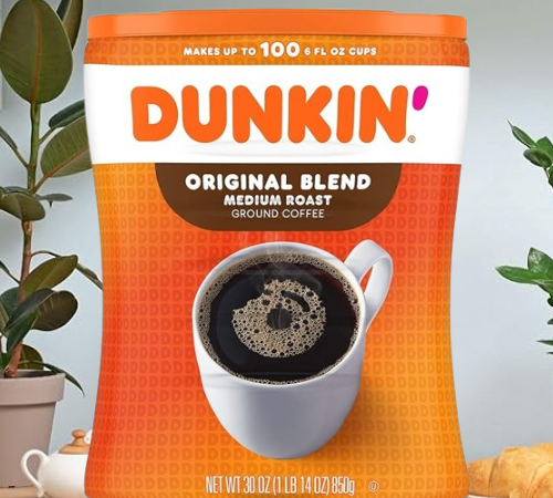 Dunkin’ Original Blend Medium Roast Ground Coffee, 30 Oz as low as $12.49 After Coupon (Reg. $18) + Free Shipping