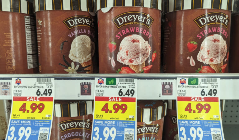 Edy’s/Dreyer’s Ice Cream As Low As $3.49 At Kroger (Regular Price $6.49)