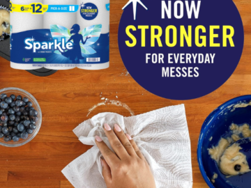 Sparkle 6 Double Rolls Pick-A-Size 2-Ply Paper Towels as low as $6.19 Shipped Free (Reg. $11.59) – $1.03/110-Sheet Double Roll – 6 Double Rolls = 12 Regular Rolls