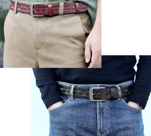 Men’s Genuine Leather Solid Belt $12.49 After Code (Reg. $24.99) – Various Colors and Sizes