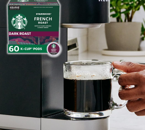 Starbucks 60-Count Dark Roast French Roast K-Cup Coffee Pods as low as $23.28 After Coupon (Reg. $40) + Free Shipping – 39¢/Pod