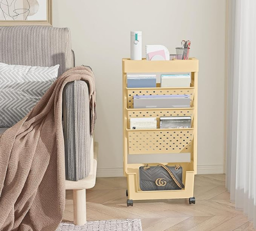 Add convenience and organization to any space with this 5-Tier Movable Bookshelf Cart for just $21.49 After Code + Coupon (Reg. $42.99) + Free Shipping