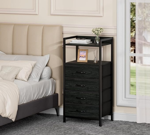 Say goodbye to clutter and hello to streamlined organization with Furnulem Tall Nightstand for just $34.17 After Code (Reg. $49.99) – Prime Exclusive Deal!