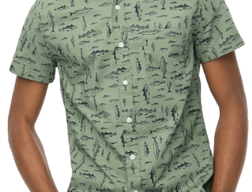J.Crew Factory Men's Slim Printed Flex Casual Shirt for $19 + free shipping
