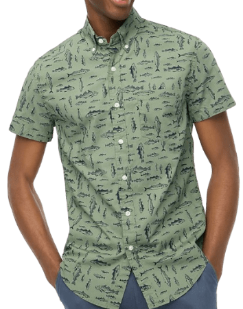 J.Crew Factory Men's Slim Printed Flex Casual Shirt for $19 + free shipping