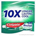 Colgate Max Fresh Whitening Toothpaste with Mini Strips, Clean Mint, 4-Pack as low as $7.27 After Coupon (Reg. $14) + Free Shipping  – $1.82/ 6.3 Oz Tube